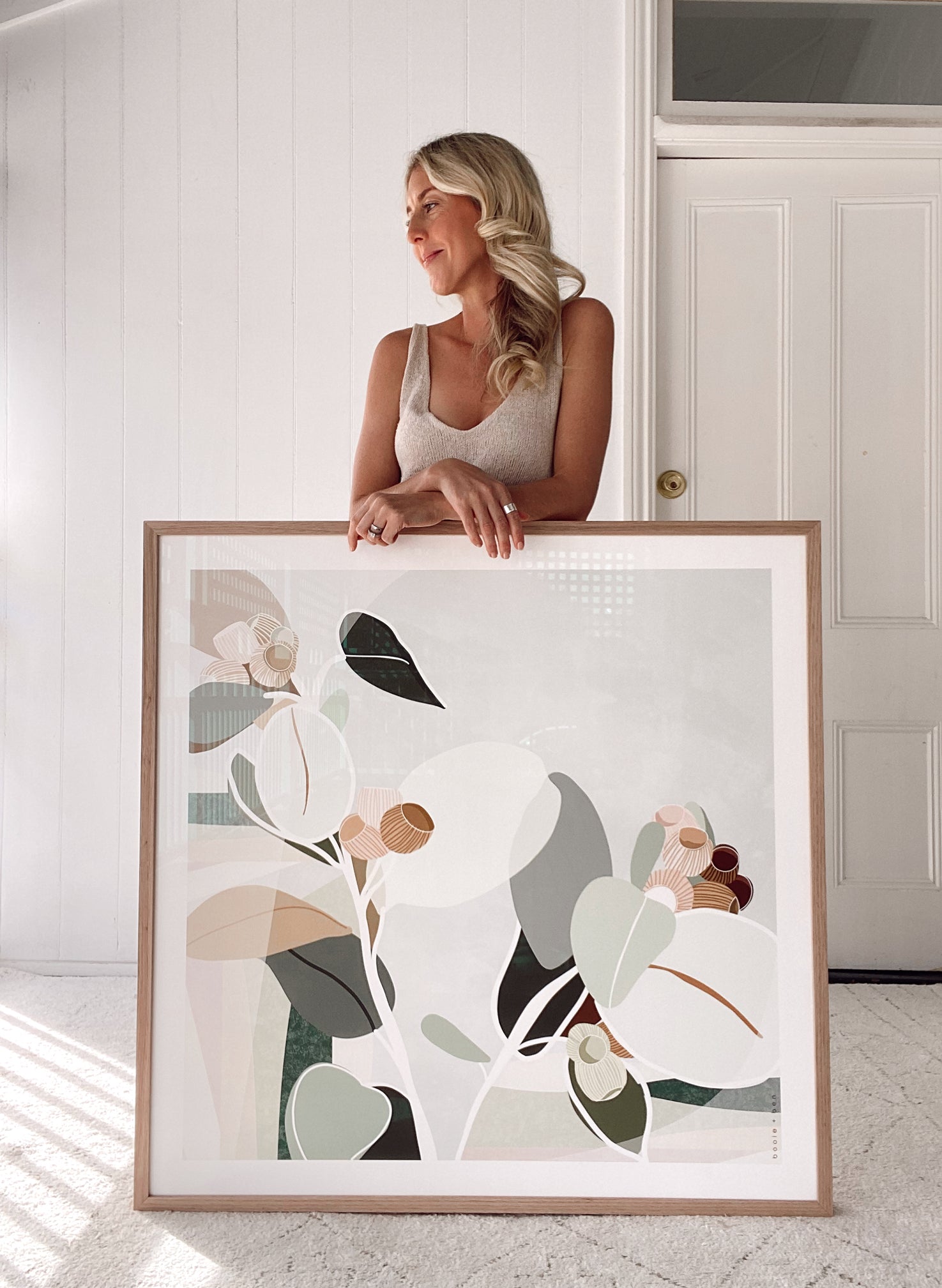 Contemporary Australian art featuring soft curated colour palettes