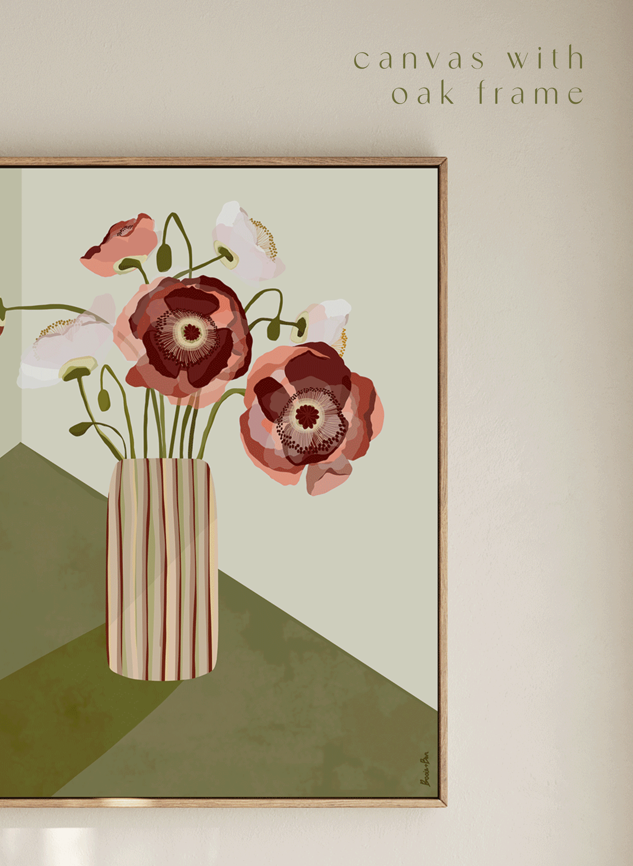 POPPIES IN CLAY ~ PISTACHIO